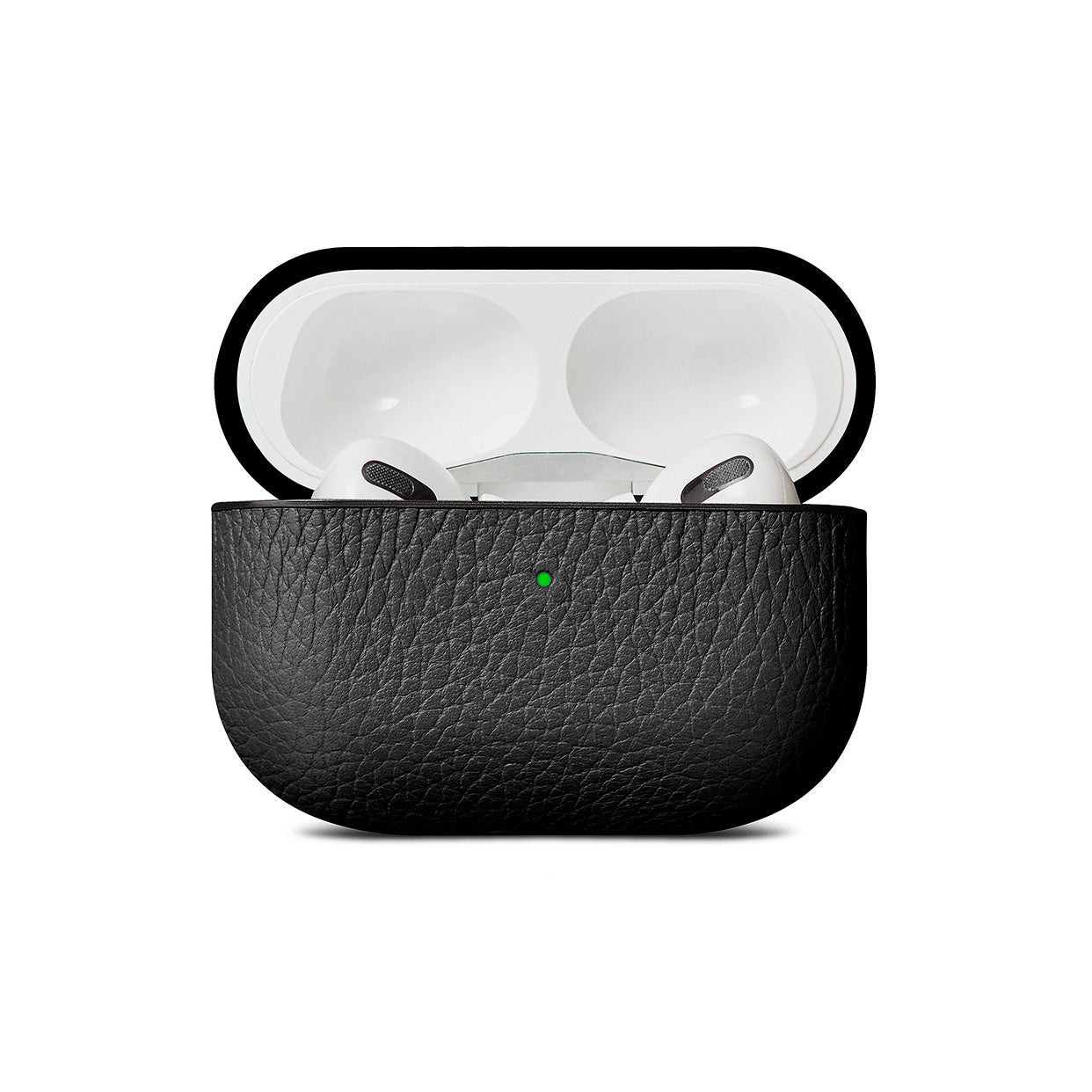 Black leather 2024 airpod pro case