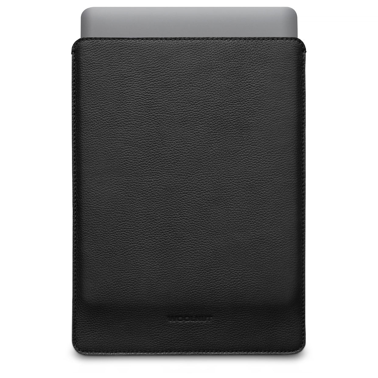 Black leather shop macbook pro case