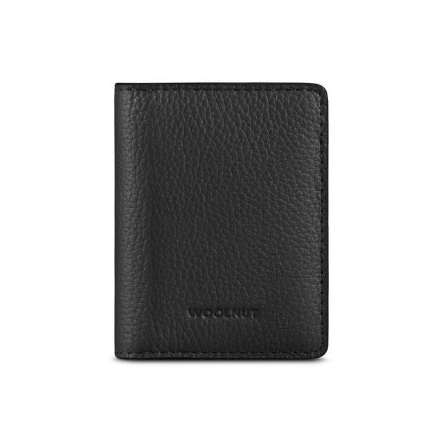 woolnut leather wallet bifold black 1