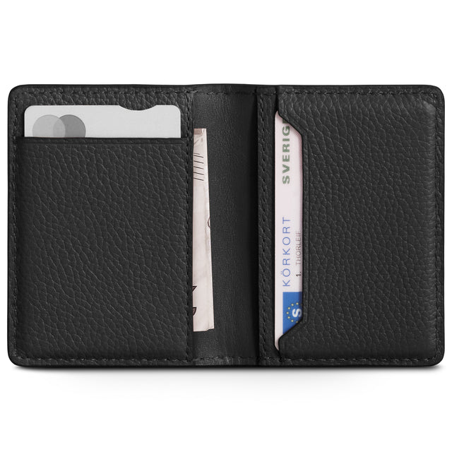 woolnut leather wallet bifold black 2