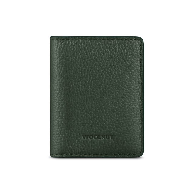 woolnut leather wallet bifold green 1