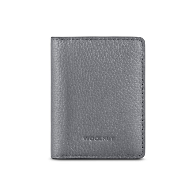 woolnut leather wallet bifold grey 1