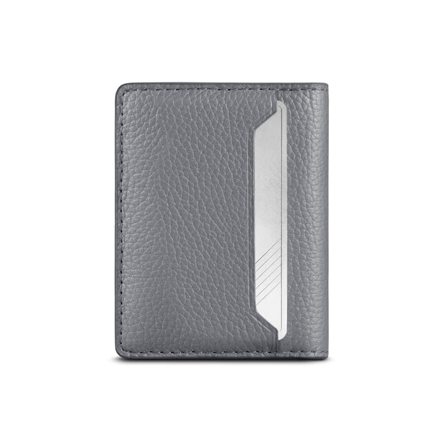 woolnut leather wallet bifold grey 3