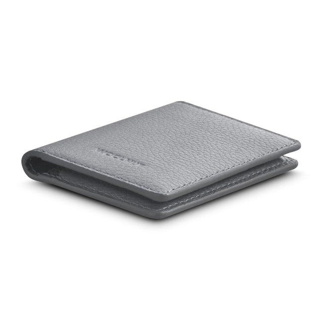 woolnut leather wallet bifold grey 5