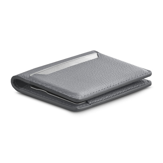 woolnut leather wallet bifold grey 6